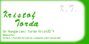 kristof torda business card